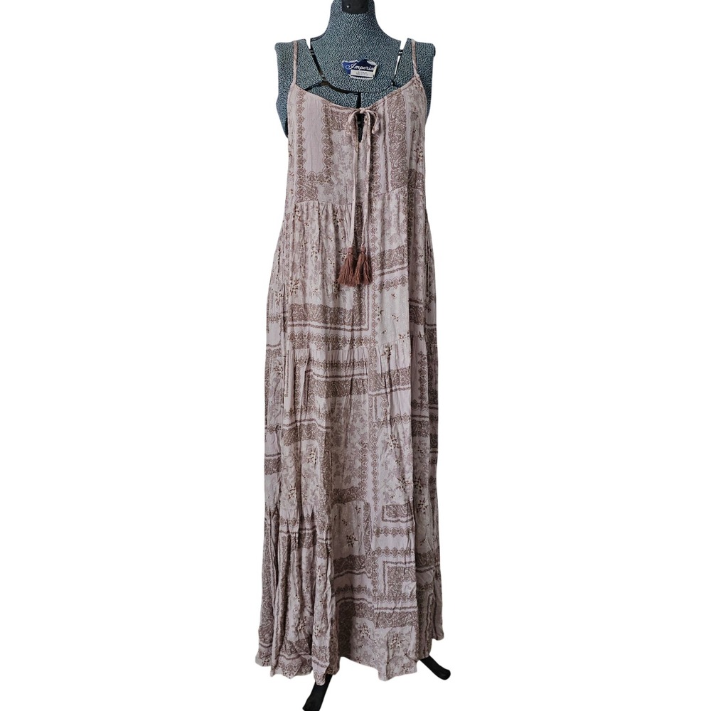Anthropologie Dress Forum Dusty Rose Bohemian Festival Maxi Dress NWT Sz Small